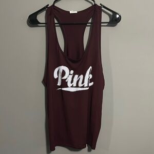 PINK Victoria's Secret Maroon Tank Top